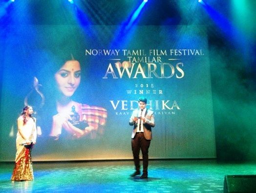 Vedhika Kumar Norwegian Tamil Film Festival Award for Best Actress for the film 
