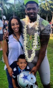 Erin Nash with her husband Dez Bryant and her son Dez Bryant Jr.