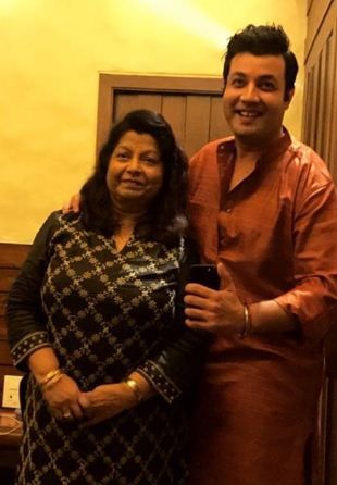 Valen Sharma and his mother