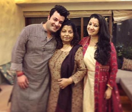Varun Sharma with his mother and sister - Nilima Sharma