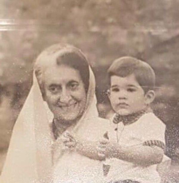 Varen Gandhi and his grandmother