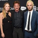 Sean Penn with his daughter and son