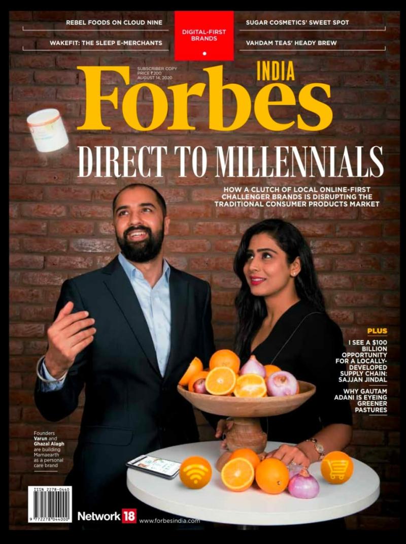 Varun Alagh on the cover of Forbes magazine