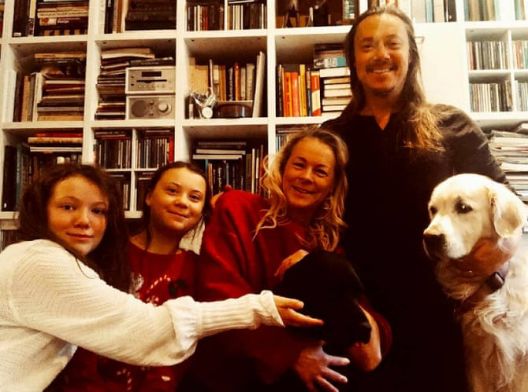 Greta Thunberg and her family
