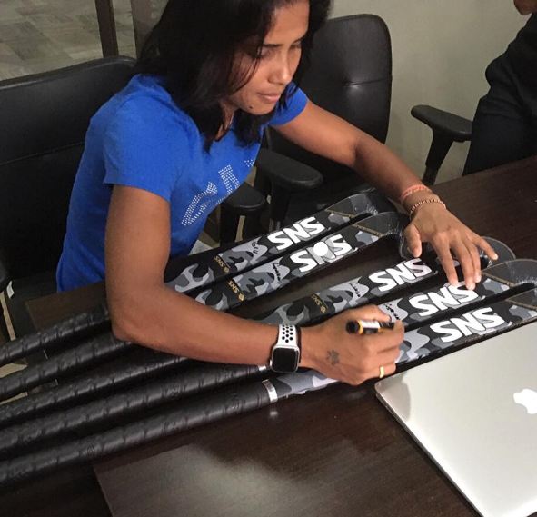 Vandana Katariya signs SNS ProTour hockey stick for her fans