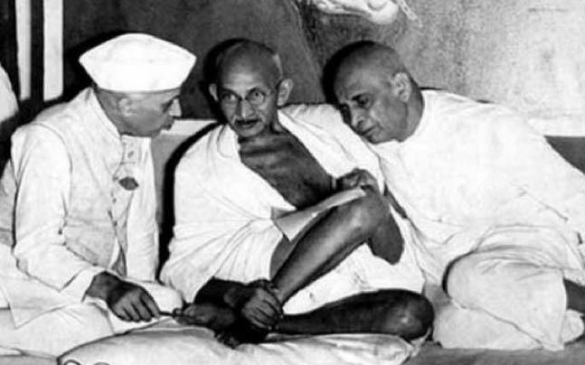 Mahatma Gandhi, Sardar Patel and Jawaharlal Nehru