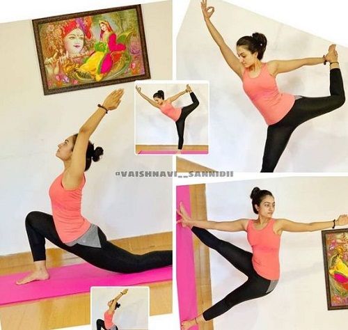Vaishnavi Gowda performs yoga