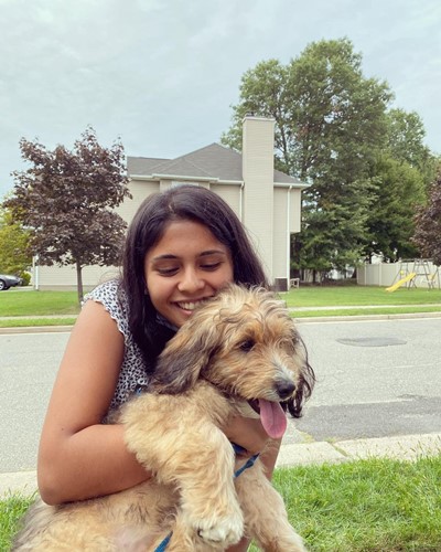 Vaidehi Dongre and her dog