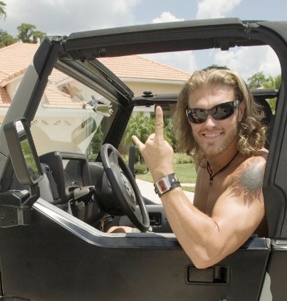 Alannah Morley's ex-husband Edge pictured with his car
