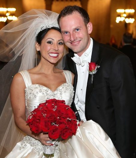 Teresa Dufour and her husband Brandon John Dufour on their wedding day