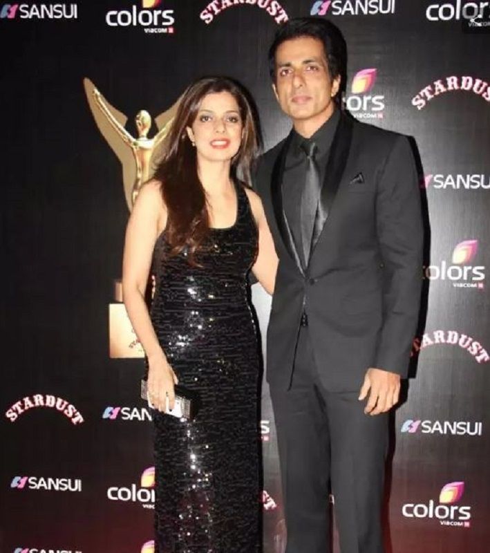 Sonu Sood and Sonali Sood at the awards ceremony