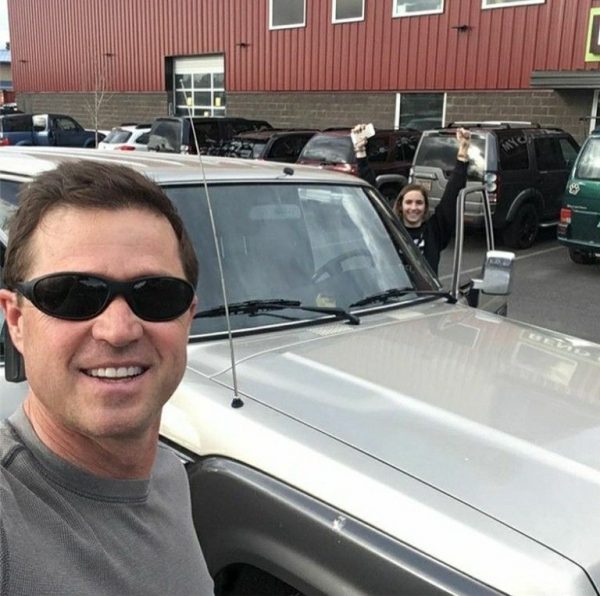Eric Close pictured with his car