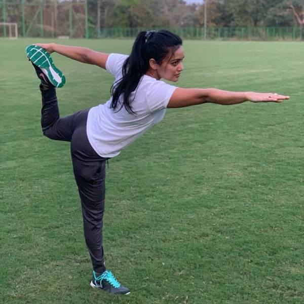 Sonali Patil performs yoga