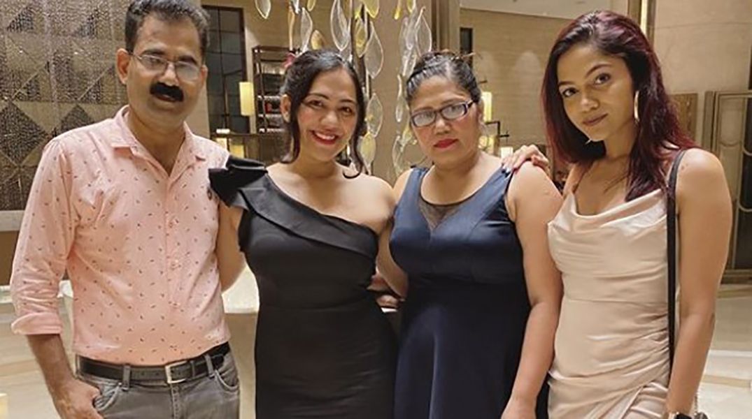Sonali Bhadauria and her family
