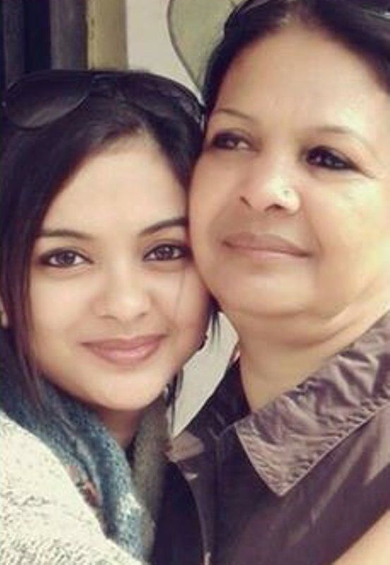 Solanki Roy and her mother