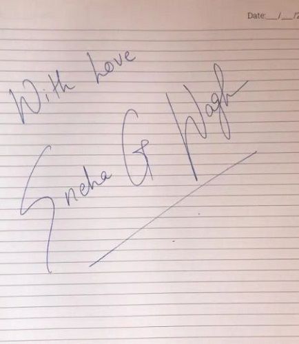 Autograph of Sneha Wagg