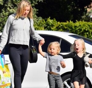 Kristen Bell and her children