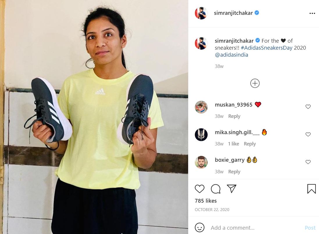 Simranjit Kaur endorses adidas