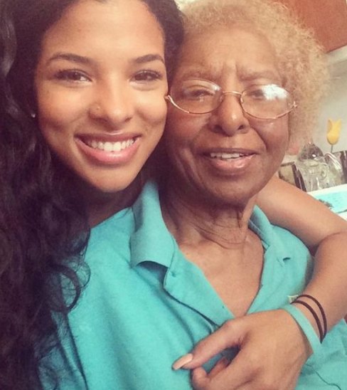 Camia Adams and her grandmother