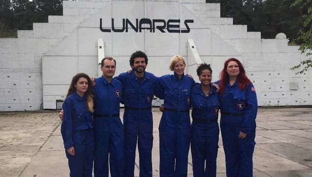 Sian Proctor and her team members during LunAres SPECTRA Mission 2018