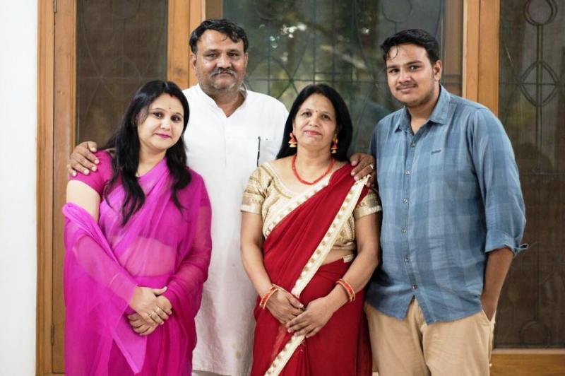 Shyam Sunder Paliwal and his family