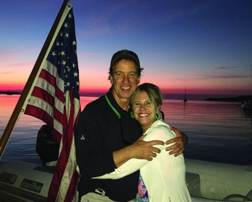 Kevin Harlan and his wife Ann Harlan