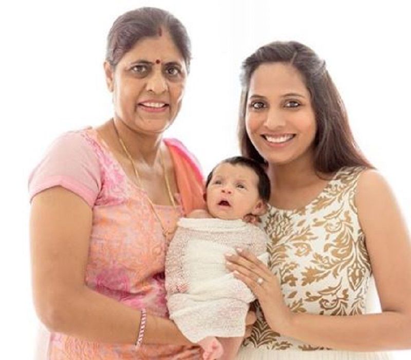 Shruti Arjun Anand with her mother