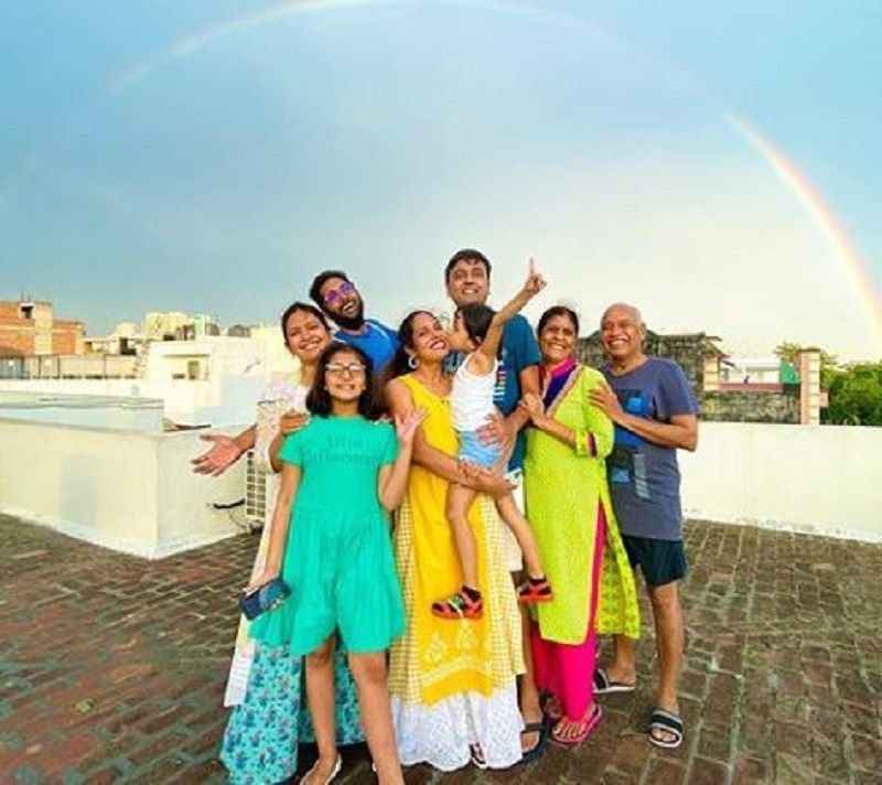 Shruti Arjun Anand and her family