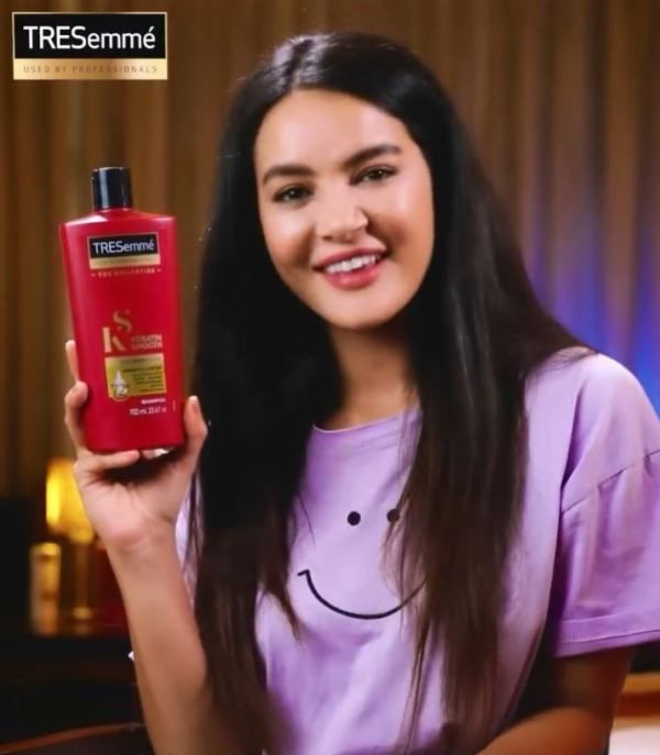 Shristi when promoting commercial products on her social media accounts