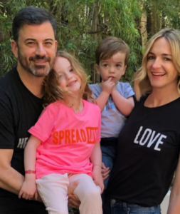 Jimmy Kimmel with wife Molly, son Billy and daughter Jane.