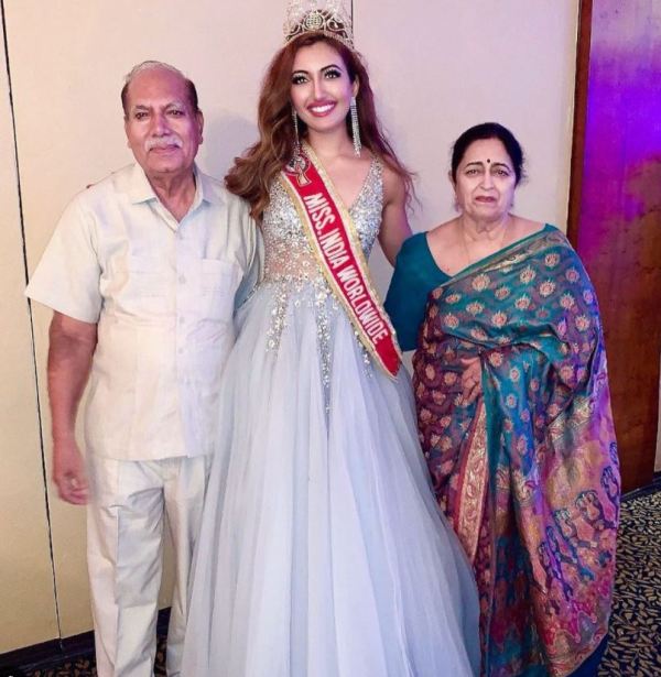 Shree Saini and her maternal grandparents