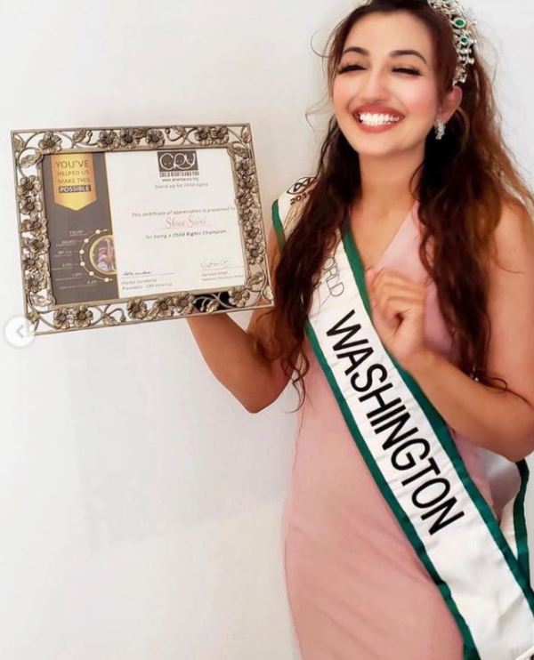 Shree Saini wins Miss World Washington in 2019