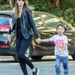Jessica Biel and her son