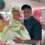Jesse Lingard and his daughter