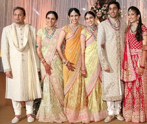 Shloka Mehta with her parents, brother, sister and sister-in-law