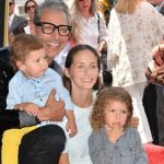 Jeff Goldblum with his third wife Emily and children