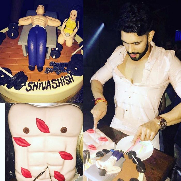 Shivashish Mishra cutting birthday cake