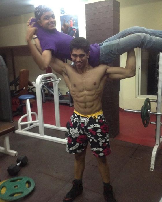Shivashish Mishra during his workout