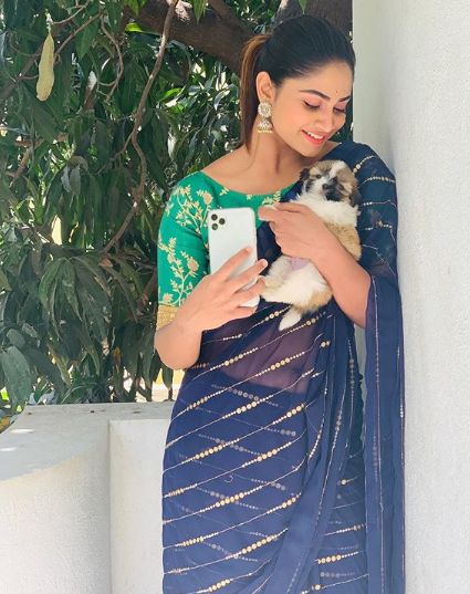 Shivani Narayanan and her pet dog