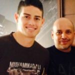 James Rodriguez and his father