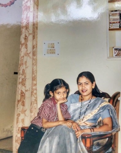 Shivangi Khedkar's childhood photo with his mother