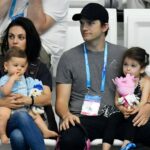Ashton Kutcher with his wife and children