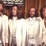Singer Andy Gibb with Robin, Morris and Barry The Bee Gees