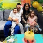 Alexander Mitrovic with his wife and children