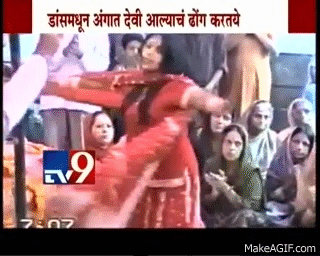 Radhe Maa's new dance video Viral-TV9 making GIF