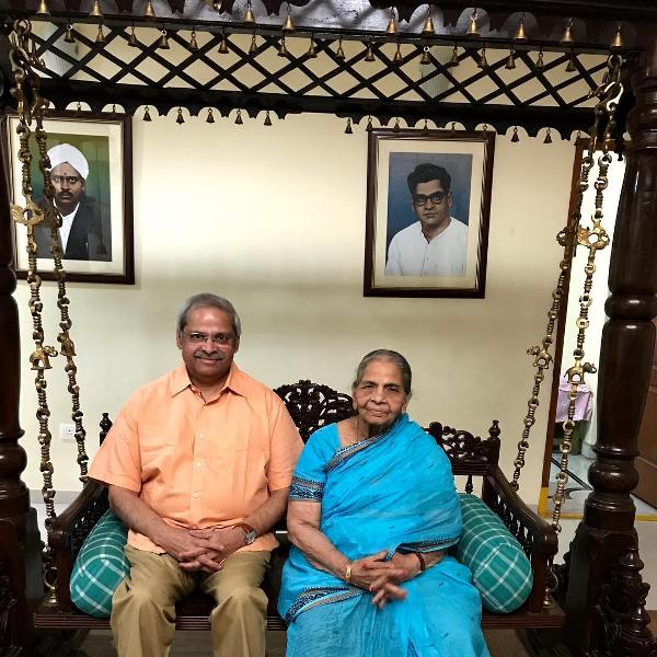 Prakala Prabhakar and his mother