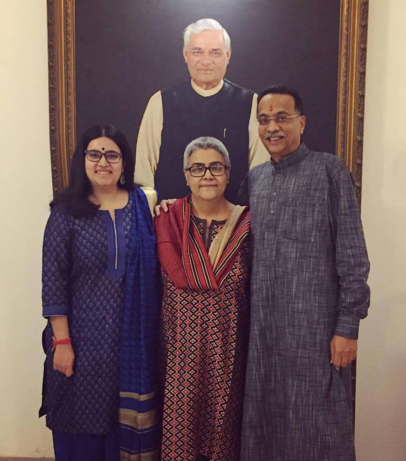 Niharika Bhattacharya and her family