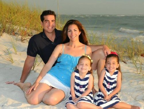 Noelle Waters with her ex-husband and twin daughters