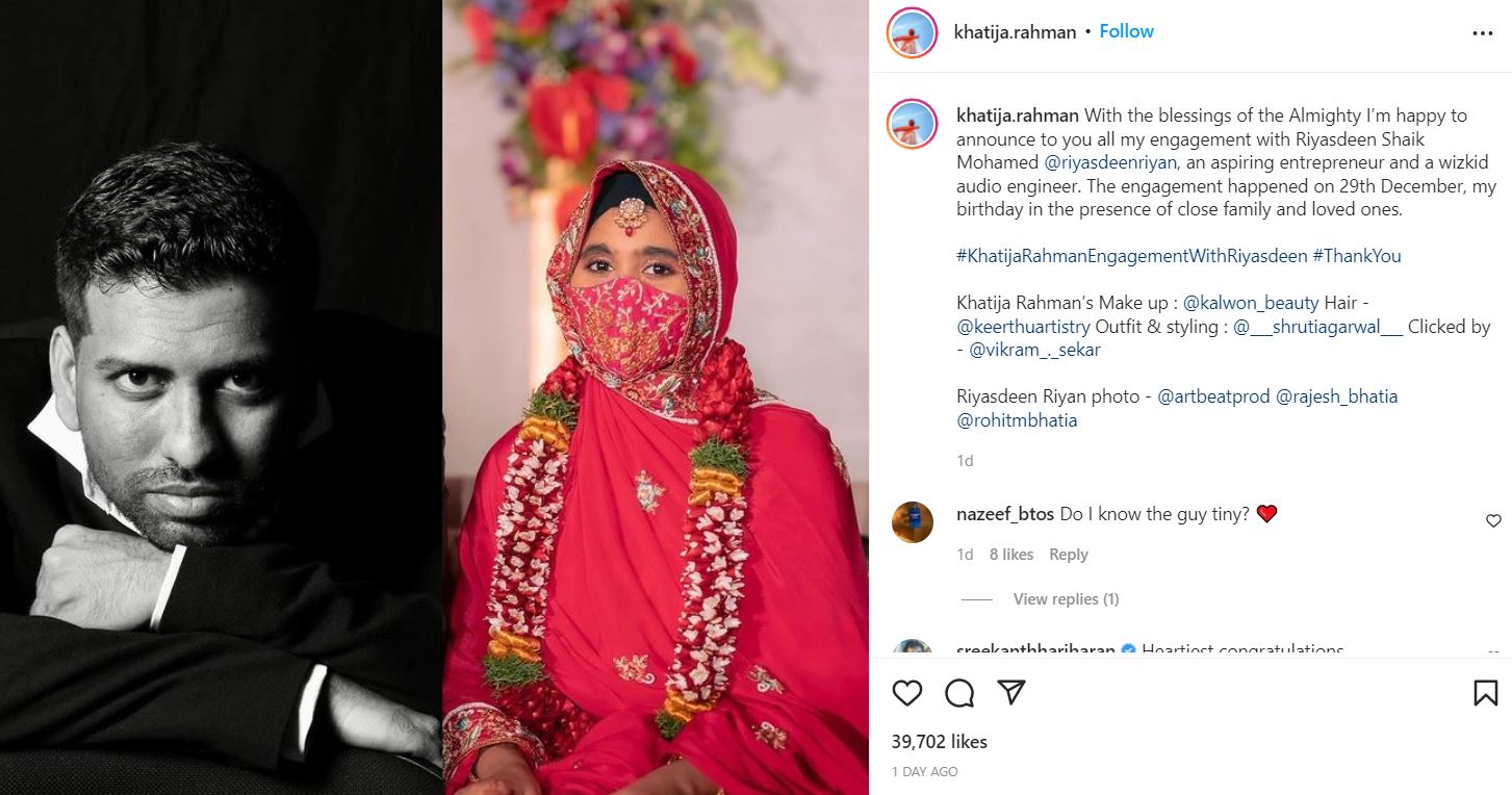 Instagram Posts by Khatija Rahman