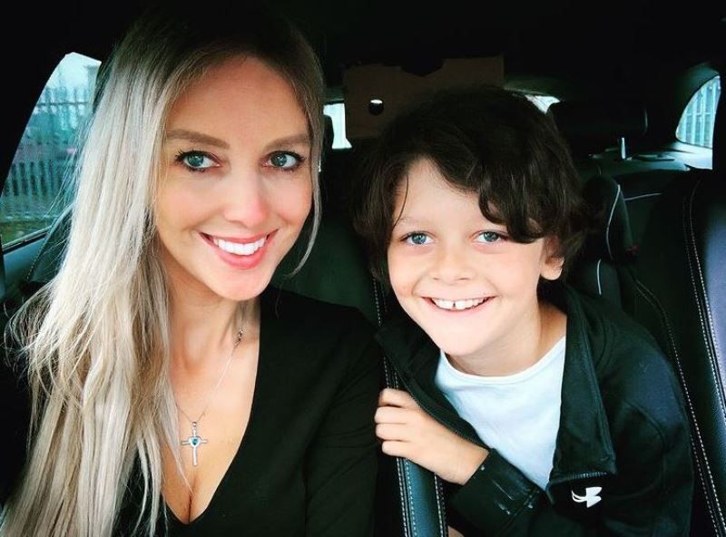 Kate Elizabeth Hallam and her son Dany